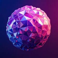 Abstract 3D Sphere Composed of Triangles