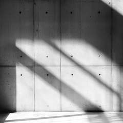 Artistic Light and Shadow Play on Rough Wall