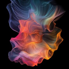 Colorful Smoke Trails on Dark Background