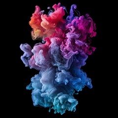 Colorful Smoke Trails on Dark Background
