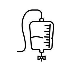 Catheter black line icon for digital and print projects.PFAS product
