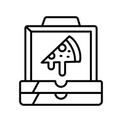 Grease resistant packaging black line icon for digital and print projects.PFAS product