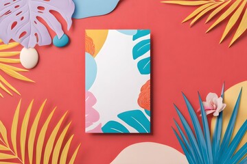 Chill summer pool bash invite with vibrant, tropical vibes and trendy style.