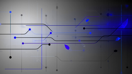 Naklejka premium Abstract blue geometric flowchart symbolizing modern corporate efficiency and structured innovation