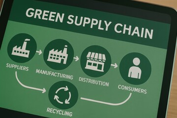 Visual Representation of Green Supply Chain Process for Sustainable Practices and Recycling Initiatives