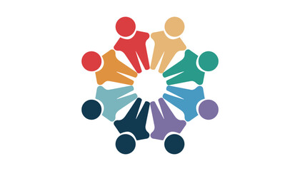 Diversity Unity Circle Icon Vector Illustration