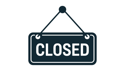 Closed Sign Icon Vector for Shop Store Business Door