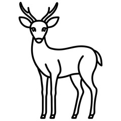 Christmas tree black and white line drawing simple on white background