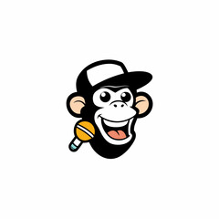 Fototapeta premium ape with a fashionable cap