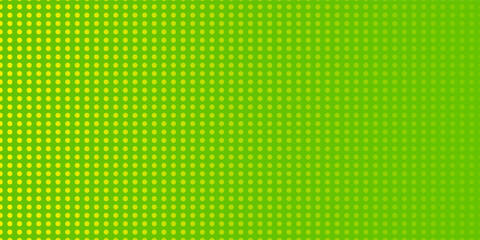 Dots halftone green color pattern gradient texture with technology digital background. Dots pop art comics with nature graphic modern