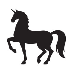 Black Centaur Silhouette Vector  Silhouette White Background.