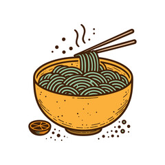 Steaming Bowl of Noodles: An Asian Culinary Delight