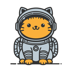 Cute Cat Astronaut in Space: Adorable Space Kitten