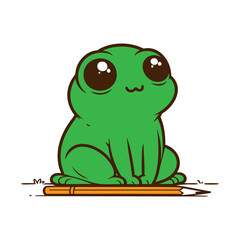 Adorable Cartoon Frog Illustration
