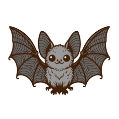 Adorable Cartoon Bat: Night Creature Illustration