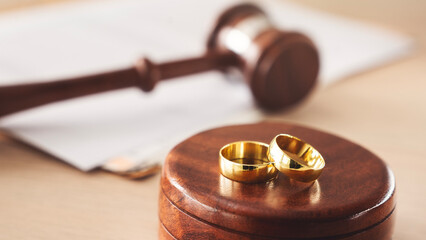 Divorce decree form with ring