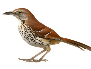 Fototapeta premium a close-up of a beautiful bird perched gracefully, showcasing its brown plumage and distinctive markings