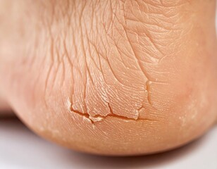 Fototapeta premium close up of human foot skin