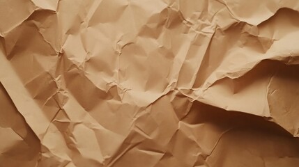 Textured Brown Crumpled Paper Background