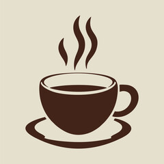 Close-up of hot coffee cup emitting steam on textured wooden table in calm indoor setting