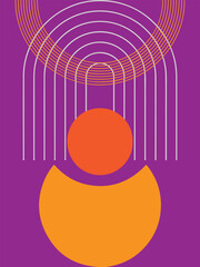 Modern Abstract Art with Geometric Shapes and Bold Colors