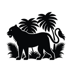 Jungle Animal Vector Silhouette