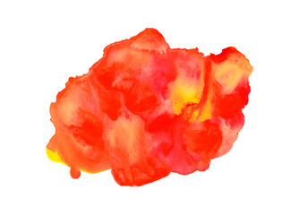 Watercolor isolated spot on white background, hand drawn. Background for headers, banners, logos
