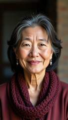An elderly Chinese woman exudes warmth and wisdom, her gentle smile reflecting a life rich in experiences Generative AI