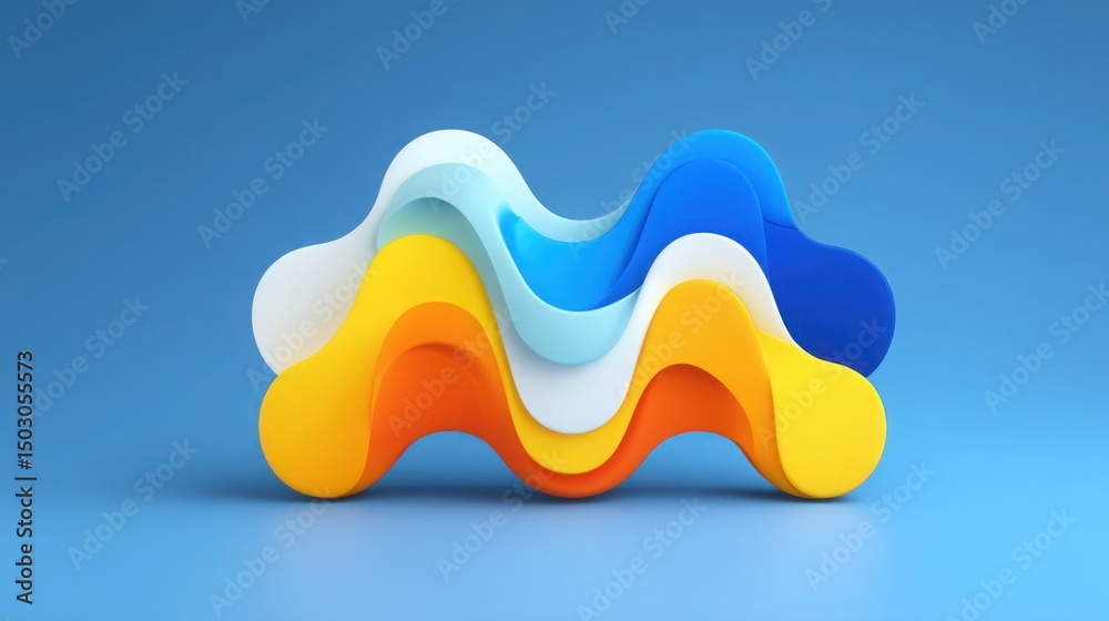 Wall mural ai-fibonacci anchored volatility rhythm sensor icon concept for analyzing market fluctuations and tr