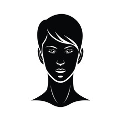Minimalist Face Vector Silhouette