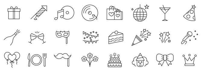 Party icons abound celebrations galore