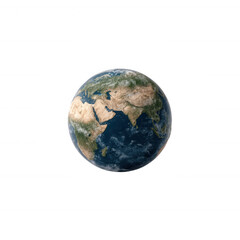 A beautiful depiction of Earth showcasing diverse landscapes, oceans, and continents. Ideal for environmental themes and educational materials.