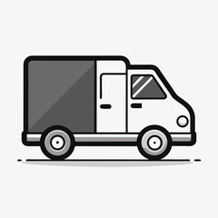 Fototapeta premium Minimalist Delivery Truck Icon