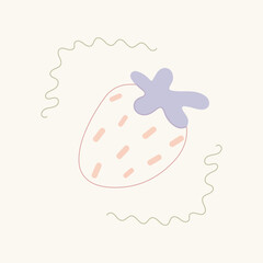 strawberry symbol, summer fruit, cute fruit print