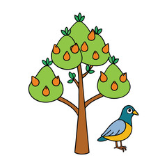 A lone partridge sits serenely in a lush pear tree, symbolizing the first gift of Christmas in the classic holiday carol, “The Twelve Days of Christmas.”
