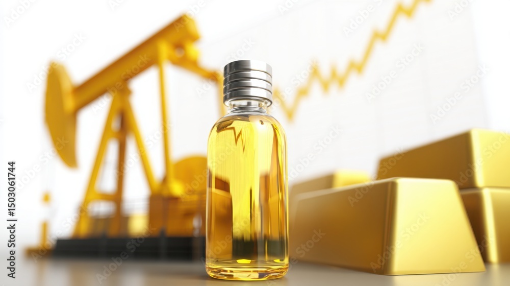 Poster rotation chart icon concept for visualizing the performance of various commodities within the sector