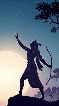 viideos silhouette of a warrior ramayana