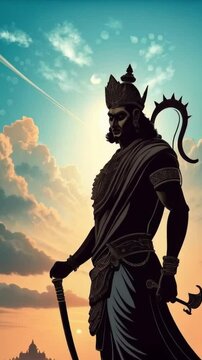 viideos silhouette of a warrior ramayana