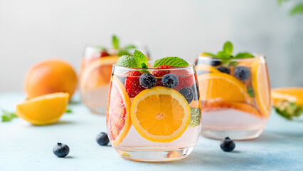 Summer refreshing cold cocktail