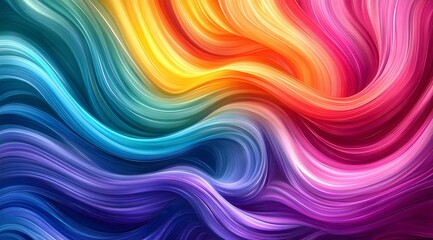 Colorful swirls of vibrant colors in an abstract background with psychedelic patterns and fluid shapes. Vibrant swirls of color create a dynamic atmosphere for design use.