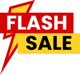 flash sale promotion banner  with icon flash