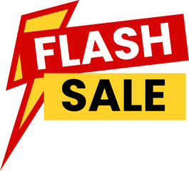 flash sale promotion banner  with icon flash