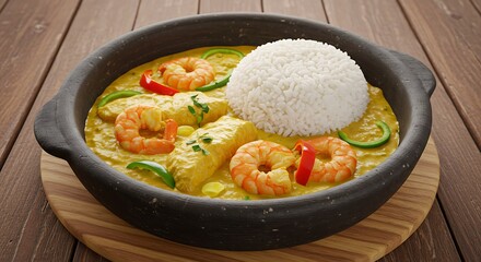shrimp curry with rice