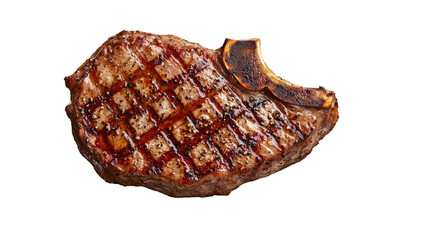 Top View of Juicy Grilled Pork Chop with Barbecue Sauce 