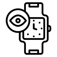 smartwatch view line icon