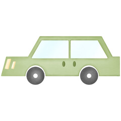 Car hand drawn transparency illustration 