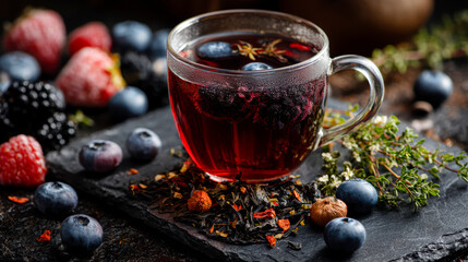 plum, berry, and thyme flavored black tea