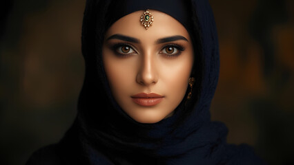 Beautiful arabic woman portre closeup