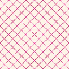 Obraz premium Elegant Seamless Pattern in Soft Pink and Cream Featuring Diamond Shapes for Backgrounds and Textiles