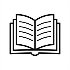 Open book illustration suitable for educational and learning concepts